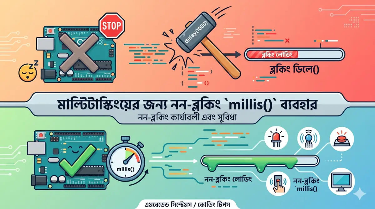 delay() এর সমস্যা ও নন-ব্লকিং প্রোগ্রামিংয়ের গাইডলাইন