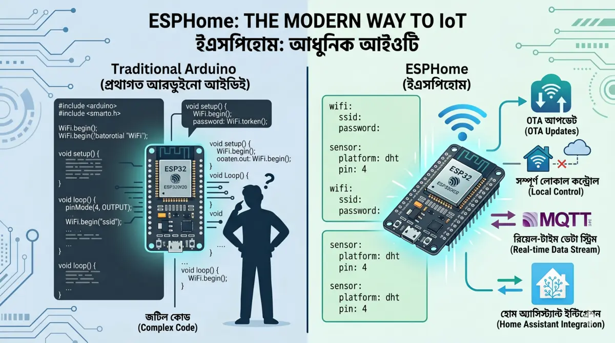 IoT প্রজেক্ট এখন পানির মতো সোজা: ESPHome এর ম্যাজিক!